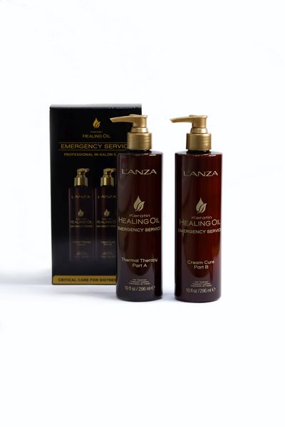 Набір для процедури відновлення волосся LʼANZA Keratin Healing Oil Emergency Service Backbar Kit 89455544212 фото